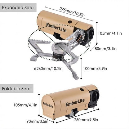 EmberLite™ Portable Folding Gas Stove – 2670W