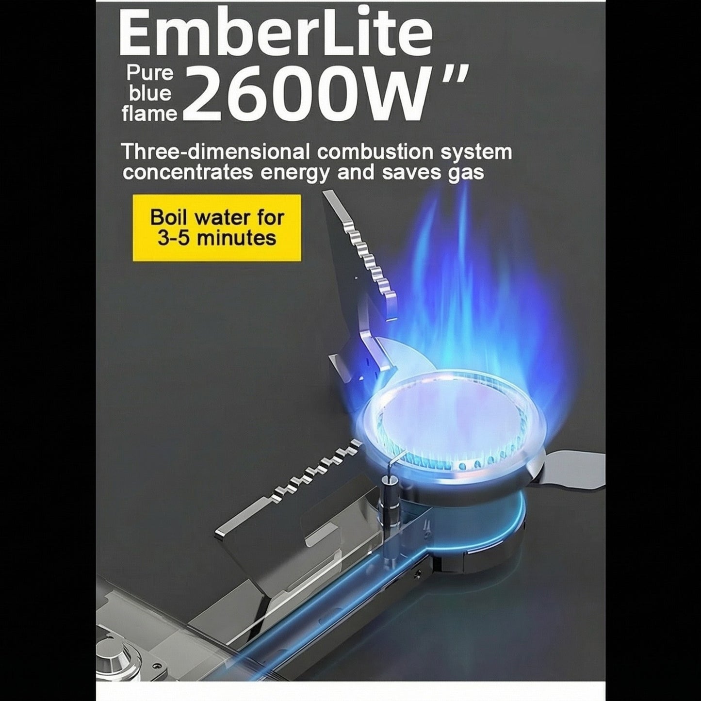 EmberLite™ Portable Folding Gas Stove – 2670W