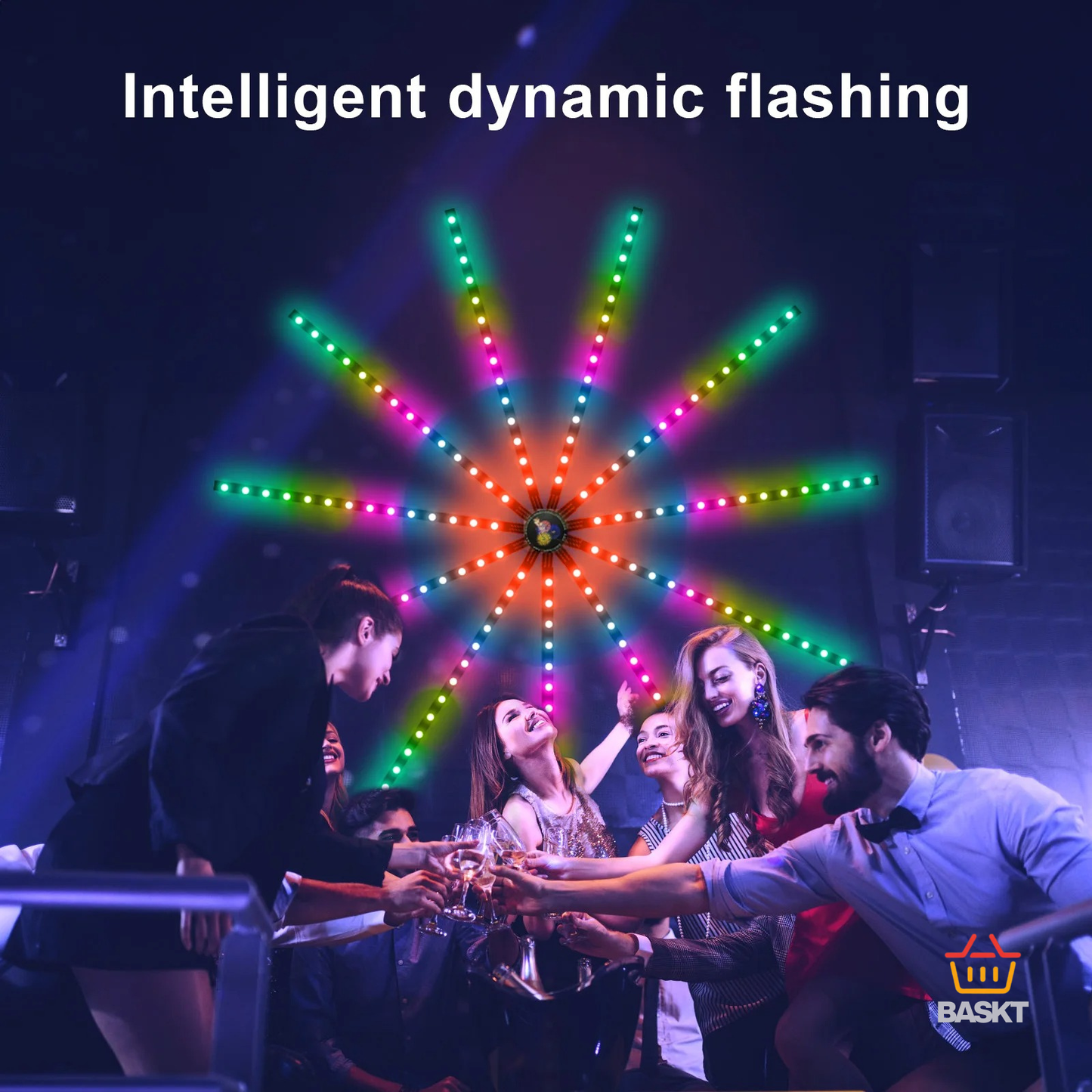 Ignix™ Music-Sync LED Firework Light Show – Smart Indoor/Outdoor Party Lights