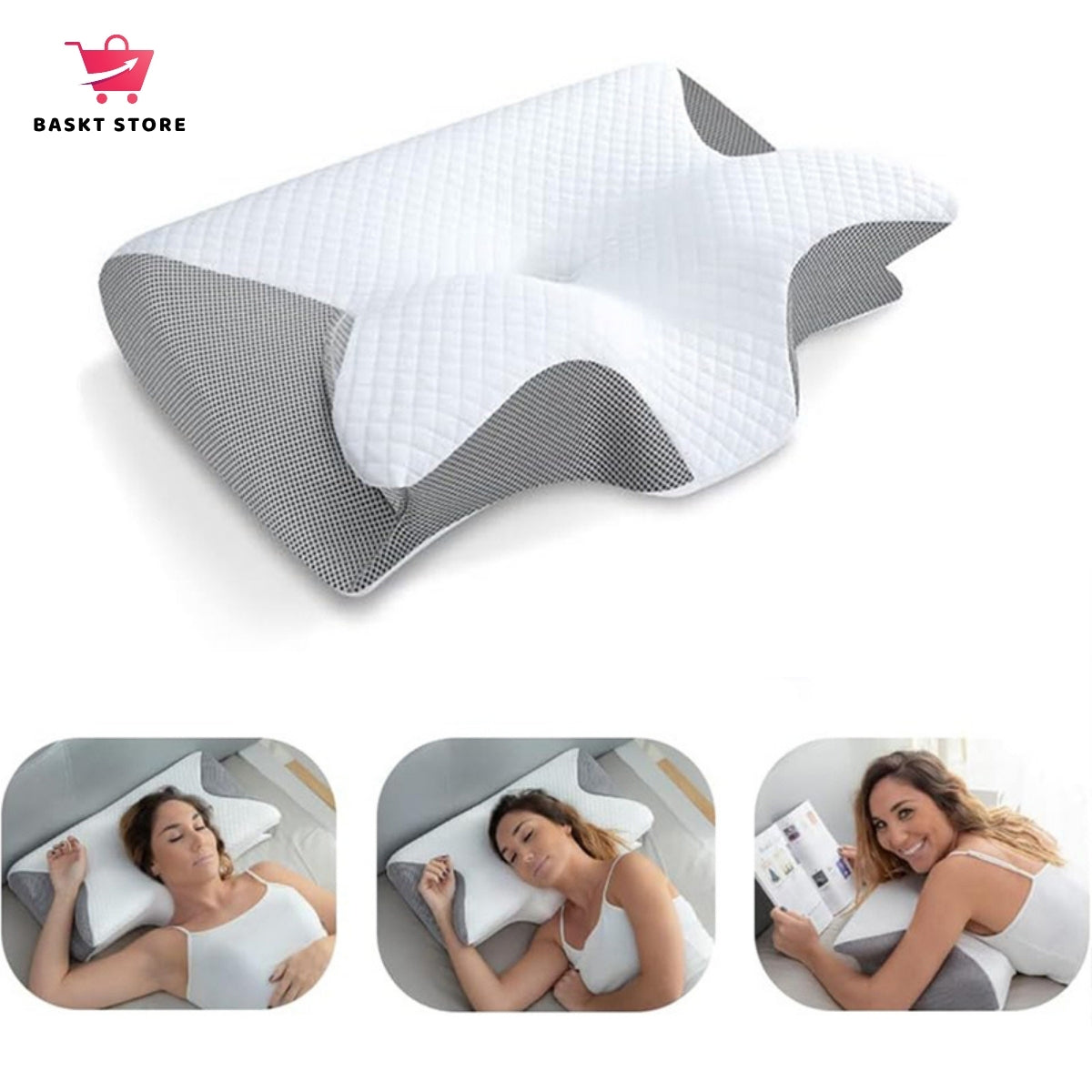 NEW & IMPROVED 2-in-1 Memory Foam Cervical Pillow | Ergonomic Orthopedic Neck Support Pillow for Pain Relief & Better Sleep