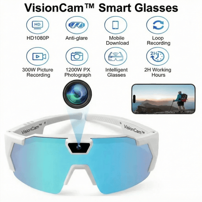 Baskt® VisionCam™ Smart Sunglasses – 1080P HD Hands-Free Camera with WiFi