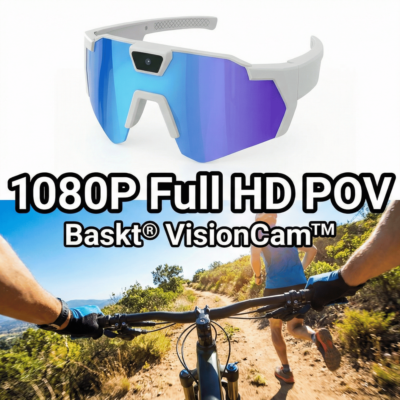 Baskt® VisionCam™ Smart Sunglasses – 1080P HD Hands-Free Camera with WiFi