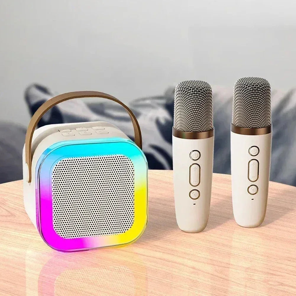 VoxStar™ Portable Karaoke Machine with Dual Wireless Mics & 3D Surround Sound