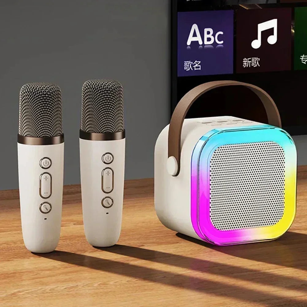 VoxStar™ Portable Karaoke Machine with Dual Wireless Mics & 3D Surround Sound