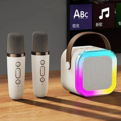 VoxStar™ Portable Karaoke Machine with Dual Wireless Mics & 3D Surround Sound
