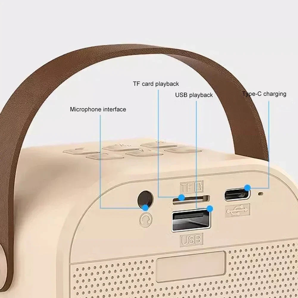 VoxStar™ Portable Karaoke Machine with Dual Wireless Mics & 3D Surround Sound